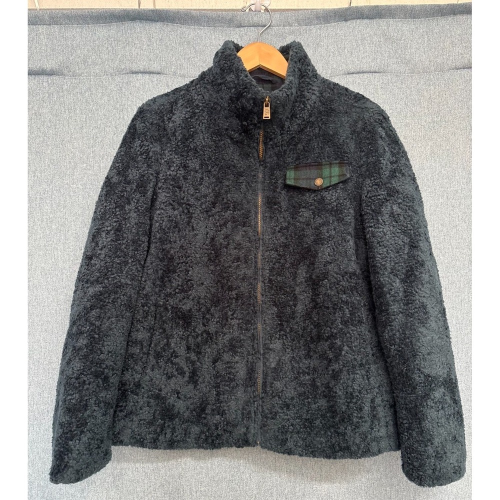 Pendleton Jacket Women's L Blue Deep Pile Fleece Full Zip Outdoor Gorpcore